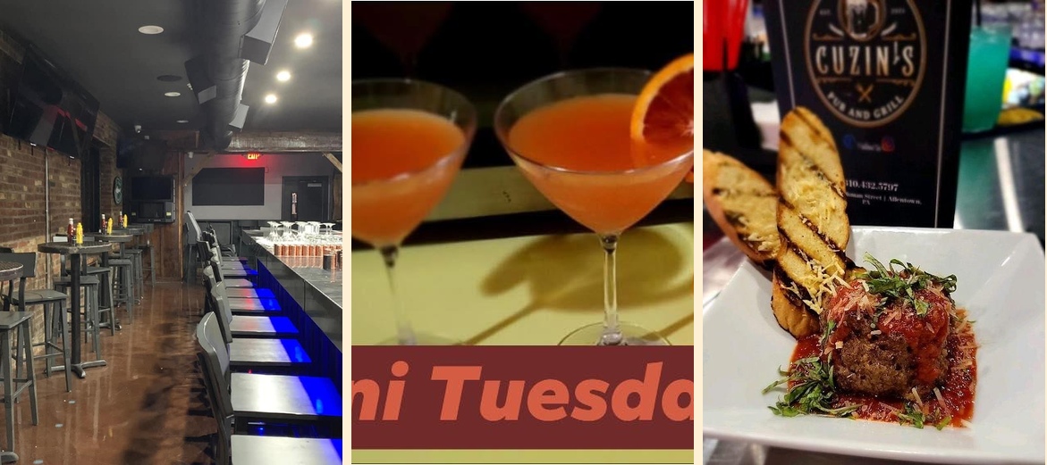 Cuzin's Pub & Grill Menu